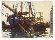 John Singer Sargent Venetian Boats painting